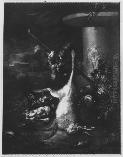 Jagdbeutestillleben mit totem Hasen - view 1