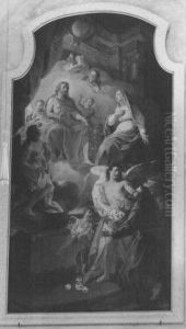 Christus erscheint dem hl. Franziskus von Assisi by Balthasar Augustin Albrecht
