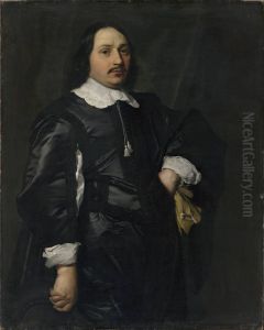 Portrait of a Man in Black by Bartholomeus Van Der Helst