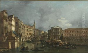 Blick auf den Rialto und den Palazzo dei Camerlenghi
