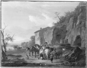 Landschaft mit Schmiede by Nicolas Henri Joseph De Fassin