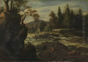 Landschap met waterval