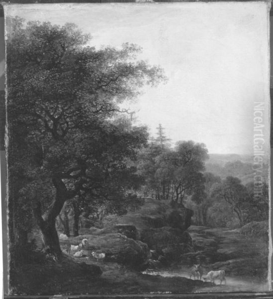 Waldrand mit Herde - view 1