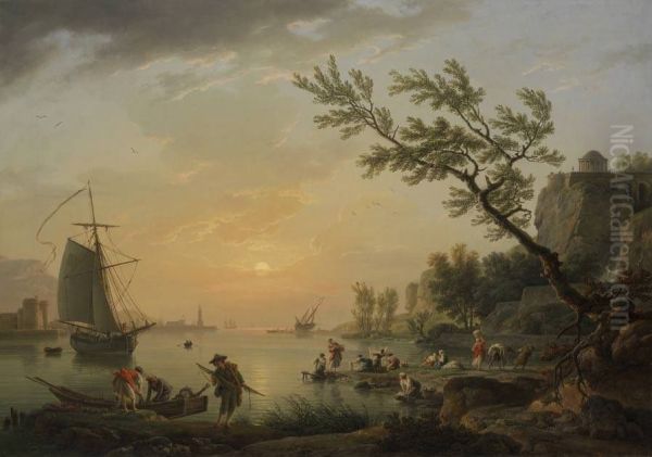 Seehafen bei Sonnenuntergang - view 1