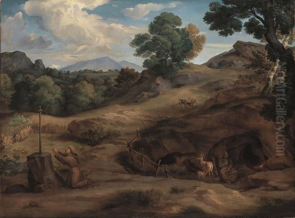 Sudliche Landschaft mit Einsiedlern - view 1