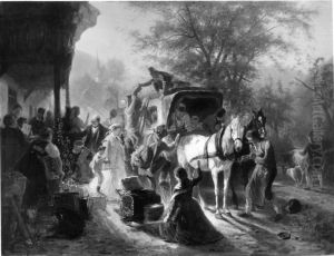 Abfahrt des Postwagens Abfahrt des Postwagens