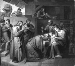 Die Anbetung der Heiligen Drei Konige by Robert Von Langer