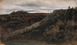 Die Campagna bei Rom by Jean-Baptiste Camille Corot