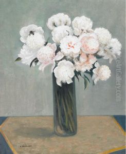 Vase De Pivoines by Arsene Chabanian