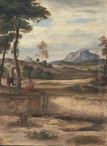 Campagnalandschaft mit dem Soracte by Ferdinand Olivier