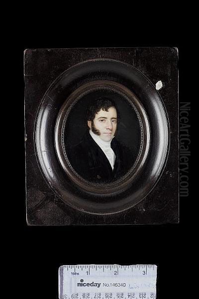 A Gentleman, Wearing Black Coat And White Cravat - view 1