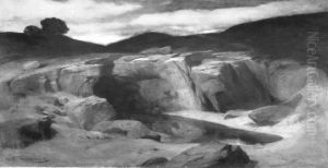 Felsenlandschaft by Ludwig Von Lofftz