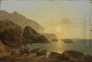 Kuste von Capri bei Sonnenuntergang Kuste von Capri bei Sonnenuntergang