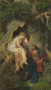 King Krokus and the wood Nymph by Moritz von Schwind