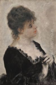 Junge Dame in Schwarz by Pierre Auguste Renoir