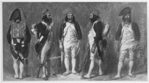 Soldat der Ersten Republik, funf Studien by Auguste Raffet