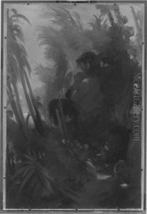 Pan im Schilf (nach Bocklin) by Ludwig Thiersch