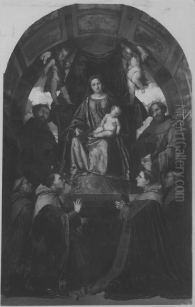 Thronende Madonna mit Heiligen (nach Girolamo Romanino) - view 1