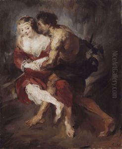 Schaferszene (nach Rubens) by Wilhelm Leibl