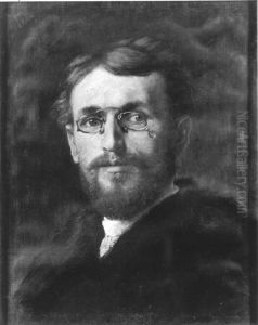 Selbstbildnis als Kunstschuler by Alexander Koester