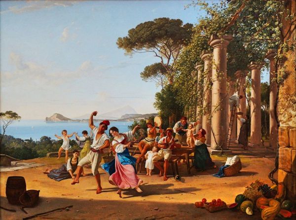 Fete champetre dans les environs de Naples - view 1