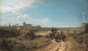 Der Institutsspaziergang by Carl Spitzweg