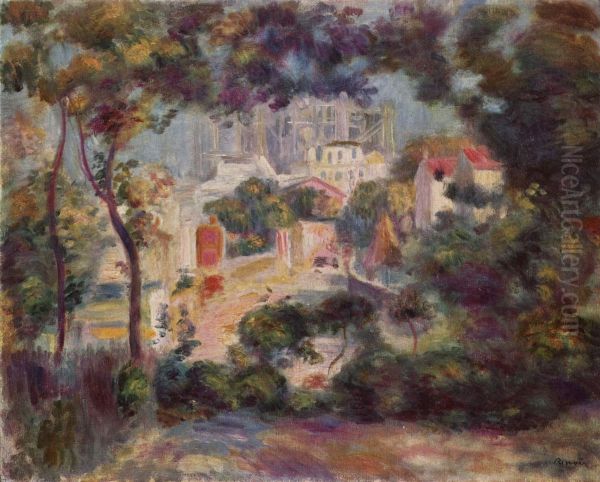 Landschaft mit Ansicht von Sacre-Coeur - view 1