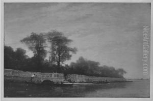 Die Giardini Pubblici in Venedig by Felix Ziem