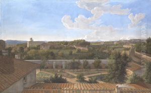 Blick von der Villa Malta in Rom nach Norden Blick von der Villa Malta in Rom nach Norden