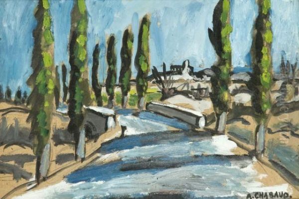 Paysage Aux Cypres - view 1