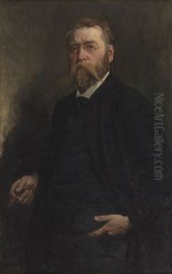 Selbstbildnis in halber Figur by Wilhelm Von Diez