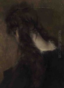 Madchen mit abgewandtem Gesicht by Hans Makart