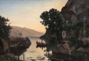 Landscape near Riva on Lake Garda by Jean-Baptiste Camille Corot