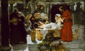 Die Erweckung der Tochter des Jairus by Albert von Keller