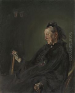Die Mutter des Kunstlers by Hugo von Habermann