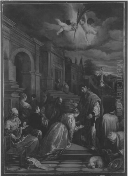 Die Taufe der hl. Lucilla (nach Giacomo Bassano) - view 1