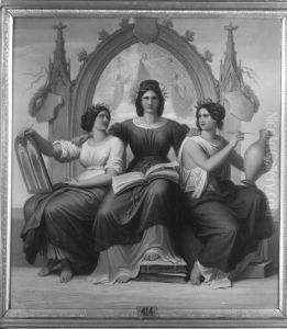 Freskomalerei, Glasmalerei und Malerei auf Vasen by Wilhelm von Kaulbach