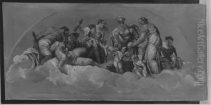 Mythologisch-allegorische Darstellung in der Villa Barbaro (nach Veronese) by August Wolf