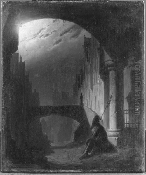 Nachtwachter mit Hellebarde - view 1