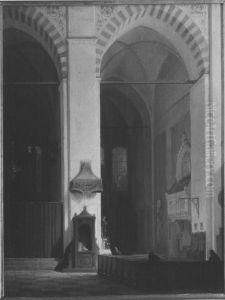 Inneres einer italienischen Kirche by Max Emanuel Ainmiller