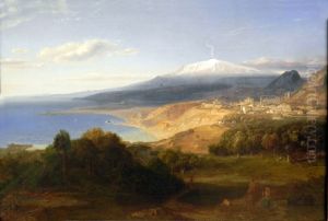 Taormina with Mount Etna by Carl Rottmann