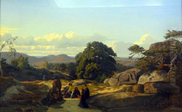 Abaelard spricht mit seinen Schulern bei MelunFrancais :Abelard parle a ses eleves aux alentours de Melun - view 1
