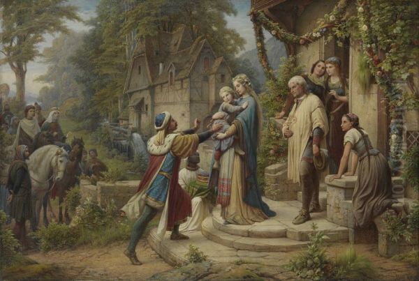 Die Sage von Pippin und Bertha (Triptychon, Mittelteil) - view 1