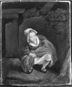 Eine Magd, ihr Bedurfnis verrichtend by Jean-Louis de Marne