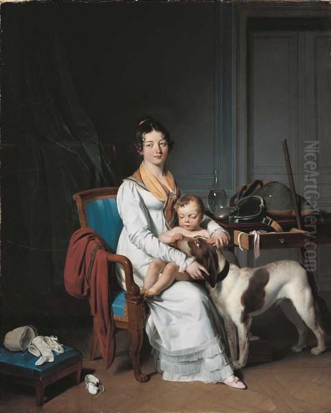 Interieur mit Mutter und Kind - view 1