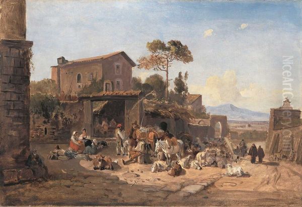 Trattoria bei der Porta San Sebastiano vor Rom - view 1