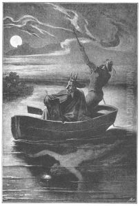 Nachtliche Wasserfahrt by Moritz von Schwind
