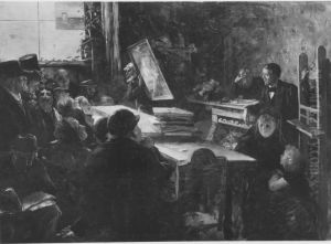 Versteigerung im Atelier by Wilhelm Lindenschmit the Younger