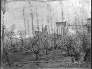 Ruinen von Baalbeck by Paul Friedrich Meyerheim