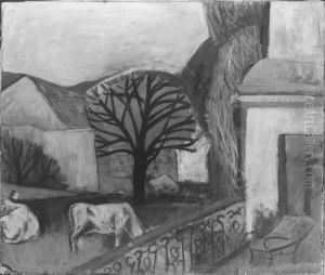 Landschaft mit Kuhen Landschaft mit Kuhen